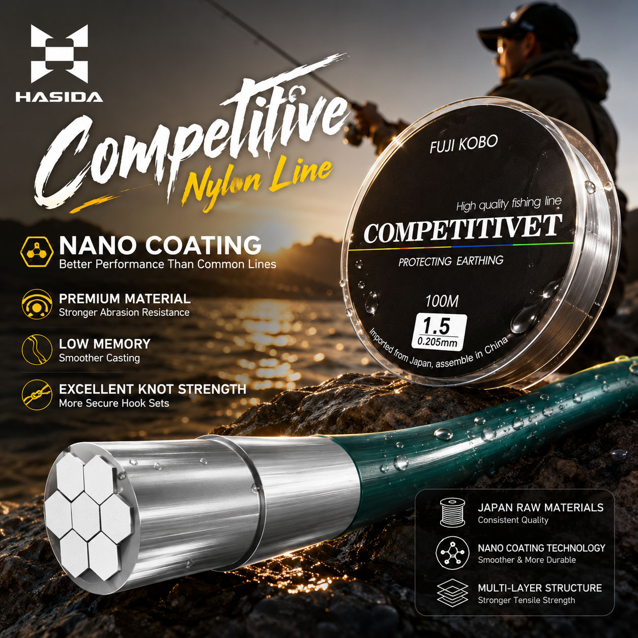 Copolymer Line - HASIDA FUJI KOBO Nylon Japoński Importowany